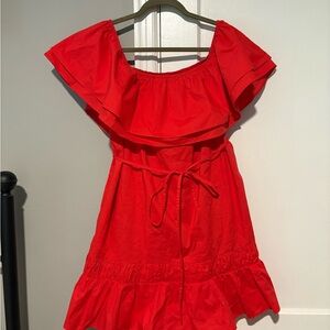 Vici Vibrant Red Off the Shoulder Dress
